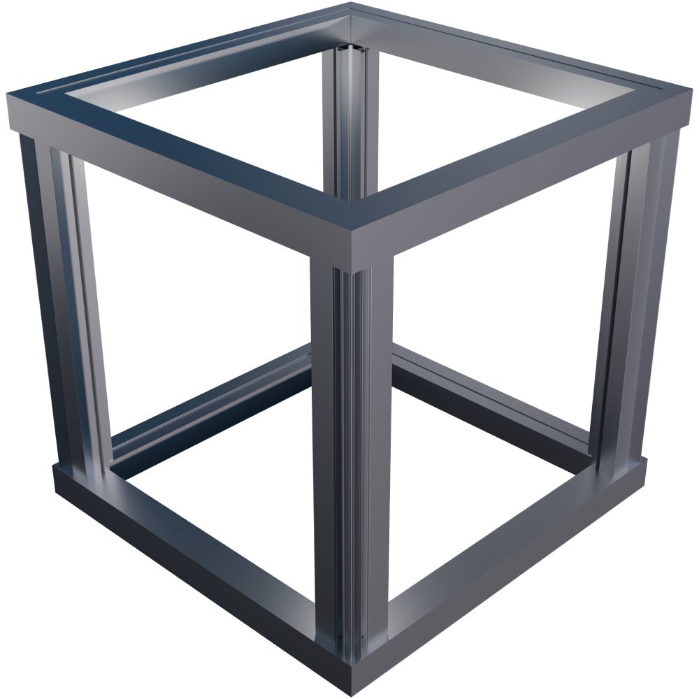 Recyclable aluminium frame for box display plinth