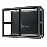 Locking door for radius modular storage unit