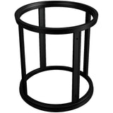 Black circular frame for modular exhibition plinth