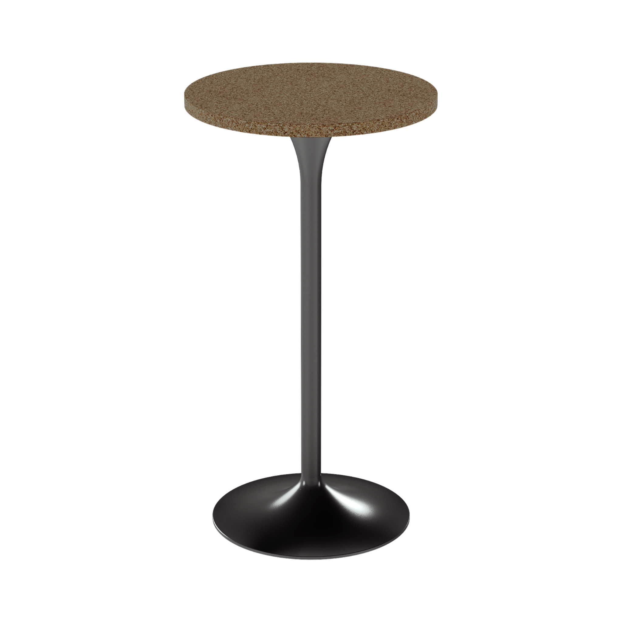 Alba Bar Table – 60cm Round – Black / Grano Natural