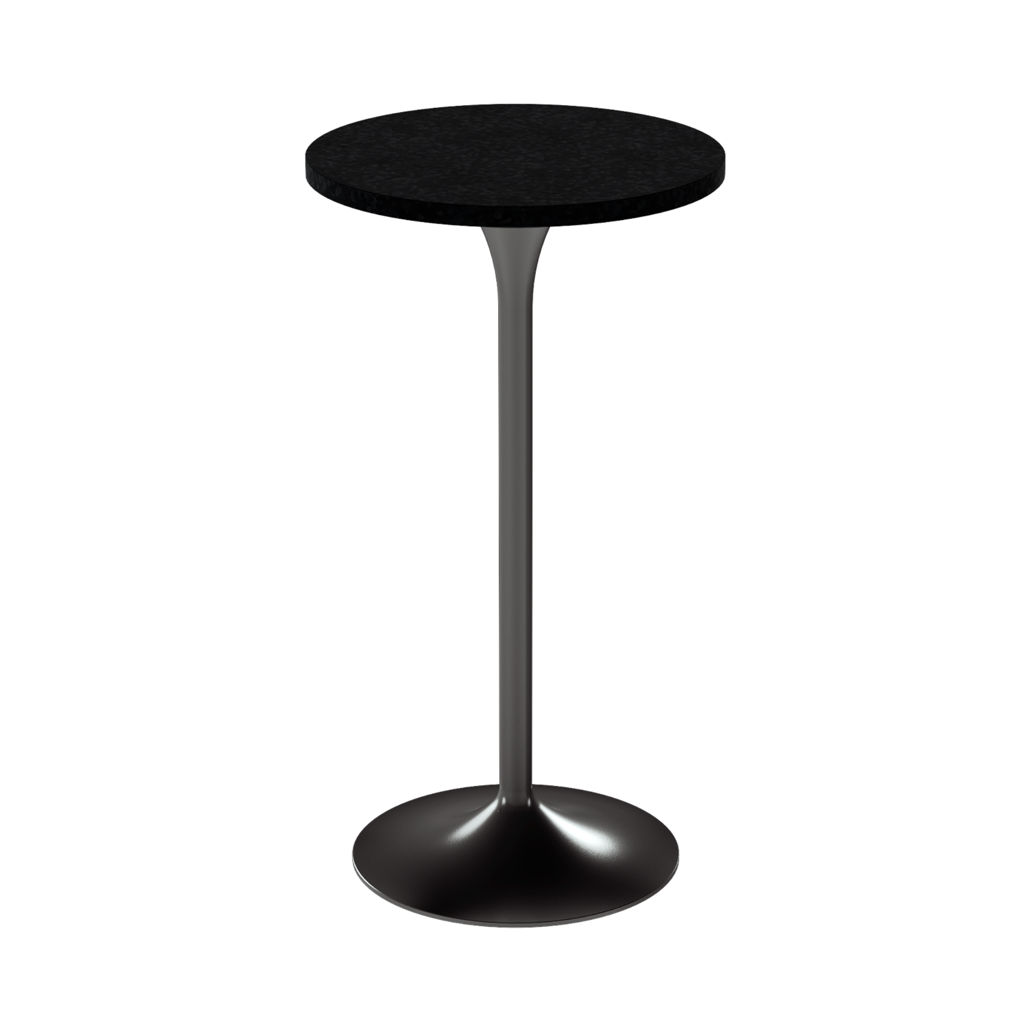 Alba Bar Table – 60cm Round – Black / Black Onyx Dapple