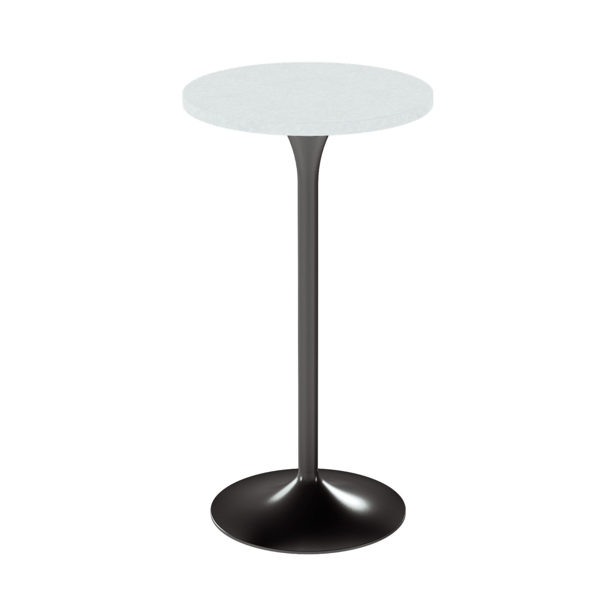 Alba Bar Table – 60cm Round – Black / White Chalk Dapple