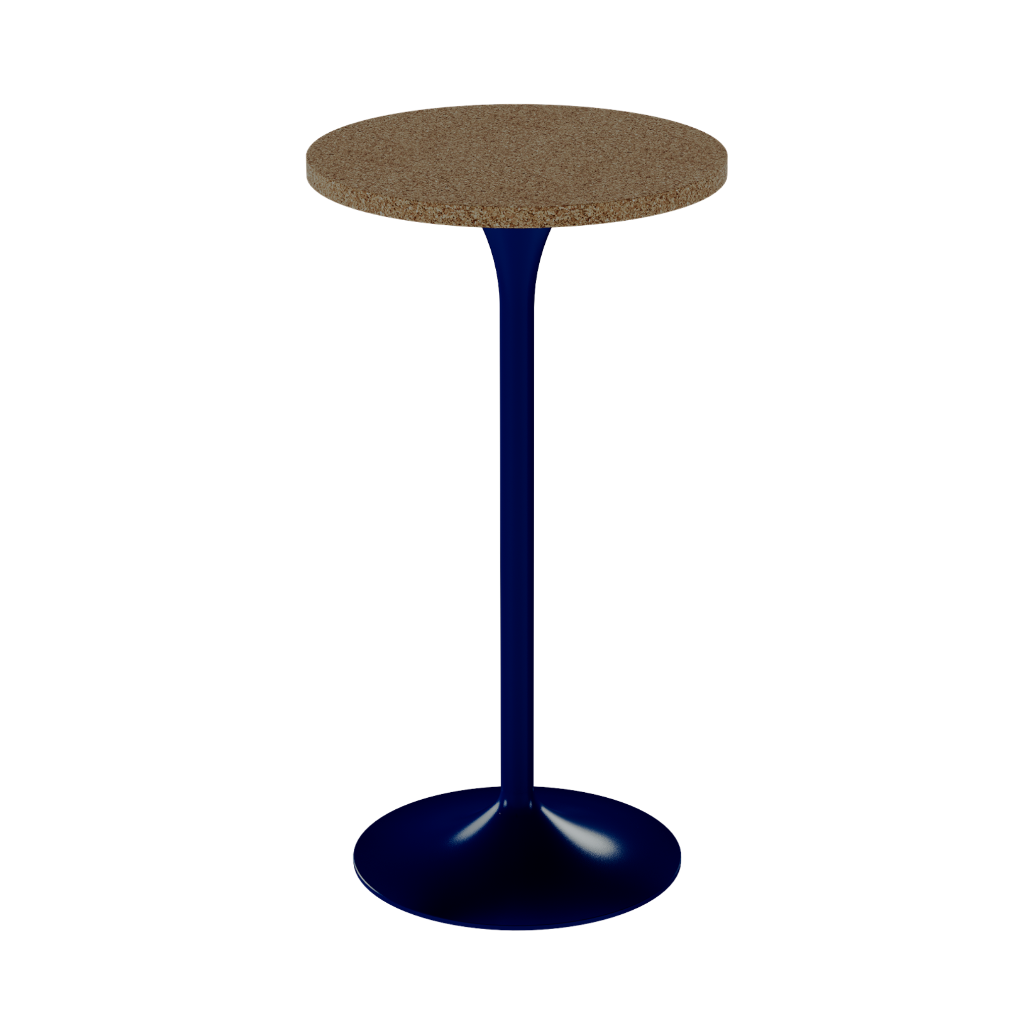 Alba Bar Table – 60cm Round – Navy / Grano Natural