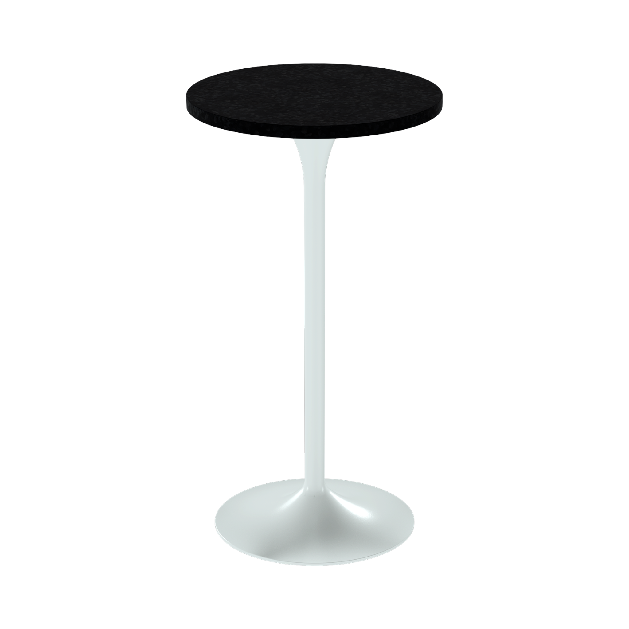Alba Bar Table – 60cm Round – White / Black Onyx Dapple