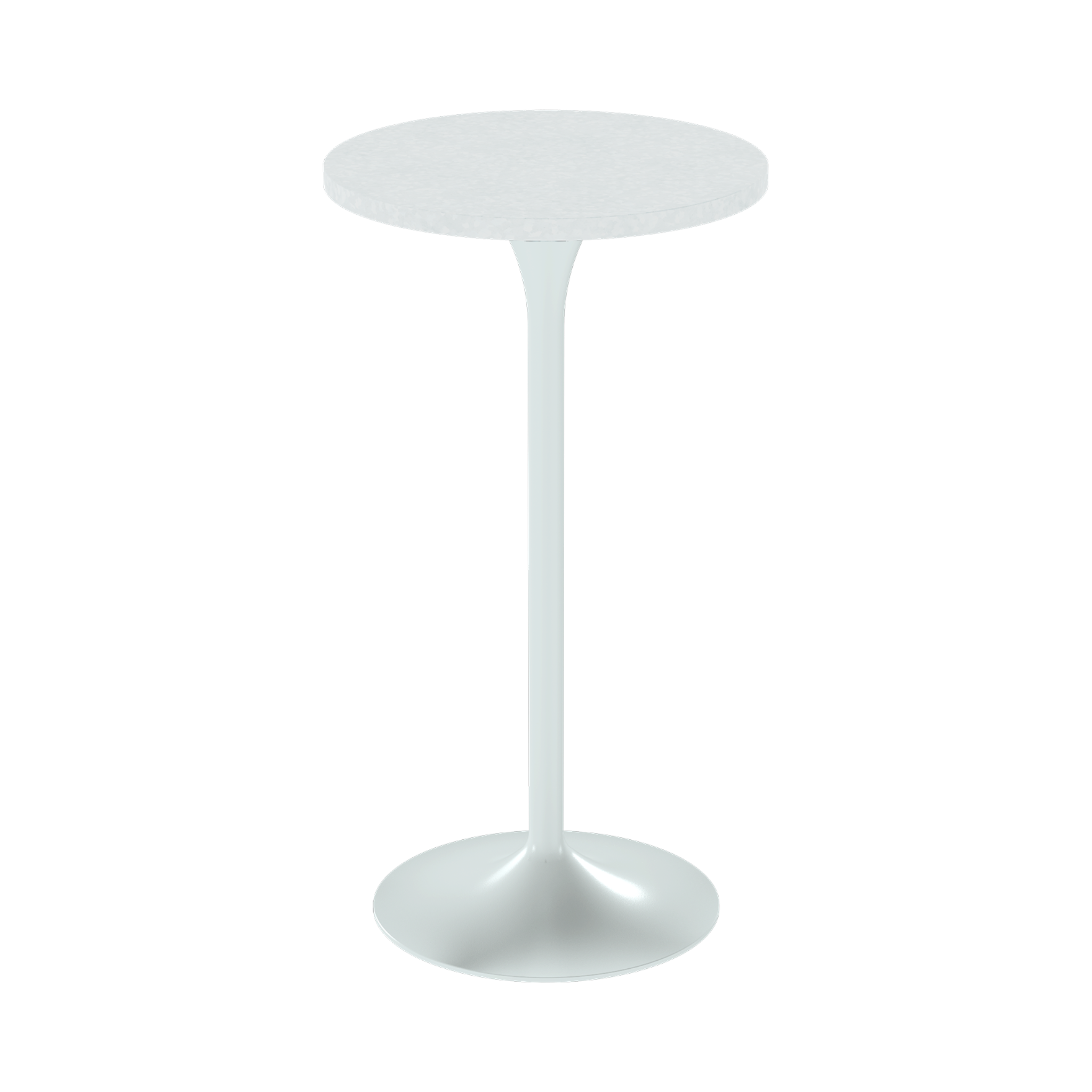 Alba Bar Table – 60cm Round – White / White Chalk Dapple
