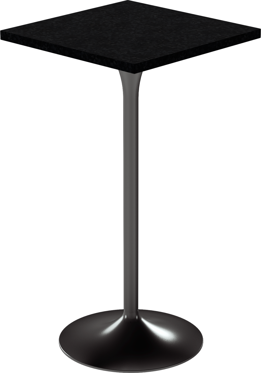 Alba Bar Table – 60cm Square – Black / Black Onyx Dapple