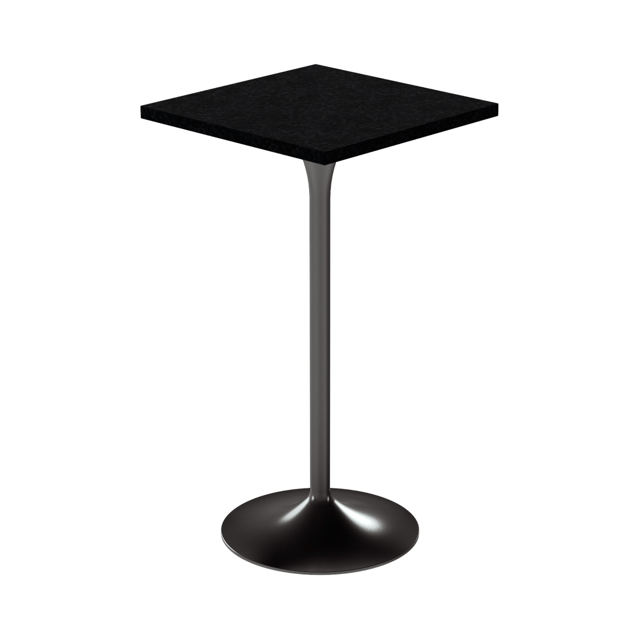 Alba Bar Table – 60cm Square – Black / Black Onyx Dapple