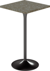 Alba Bar Table – 60cm Square – Black / Taupe Dapple
