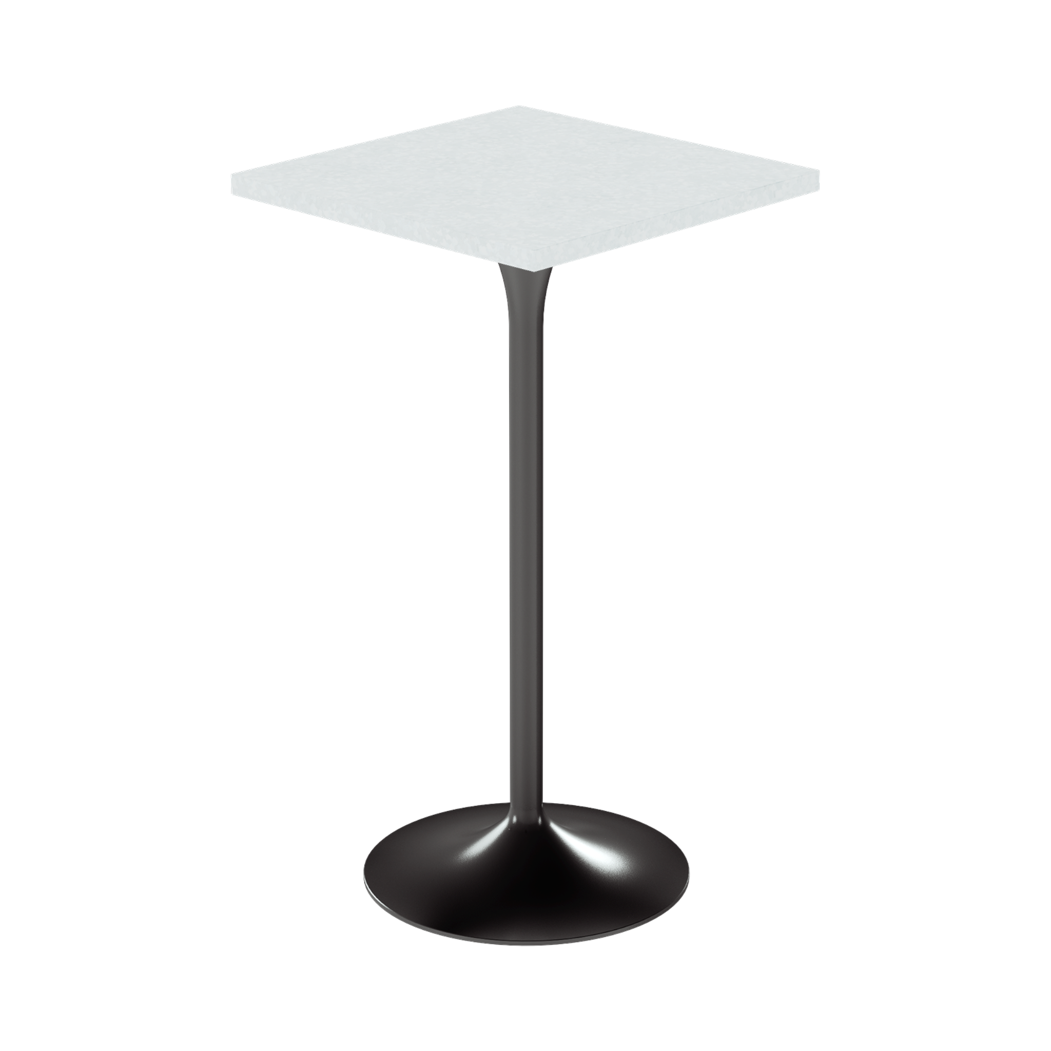 Alba Bar Table – 60cm Square – Black / White Chalk Dapple