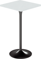 Alba Bar Table – 60cm Square – Black / White Chalk Dapple