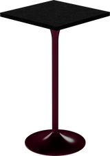Alba Bar Table – 60cm Square – Burgundy / Black Onyx Dapple