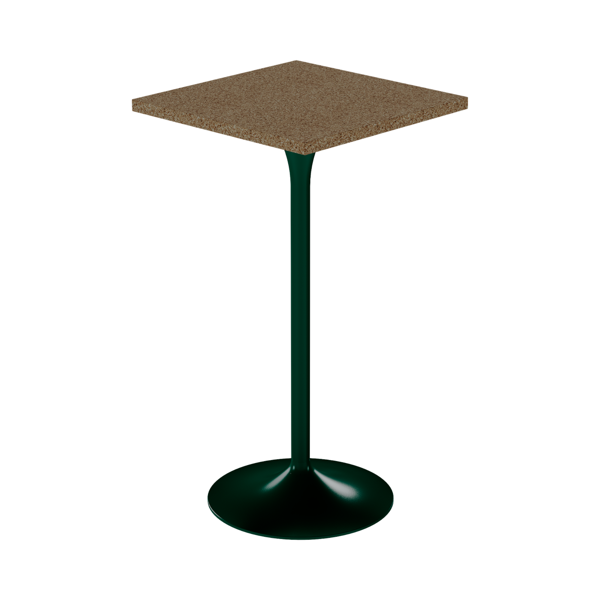 Alba Bar Table – 60cm Square – Green / Grano Natural