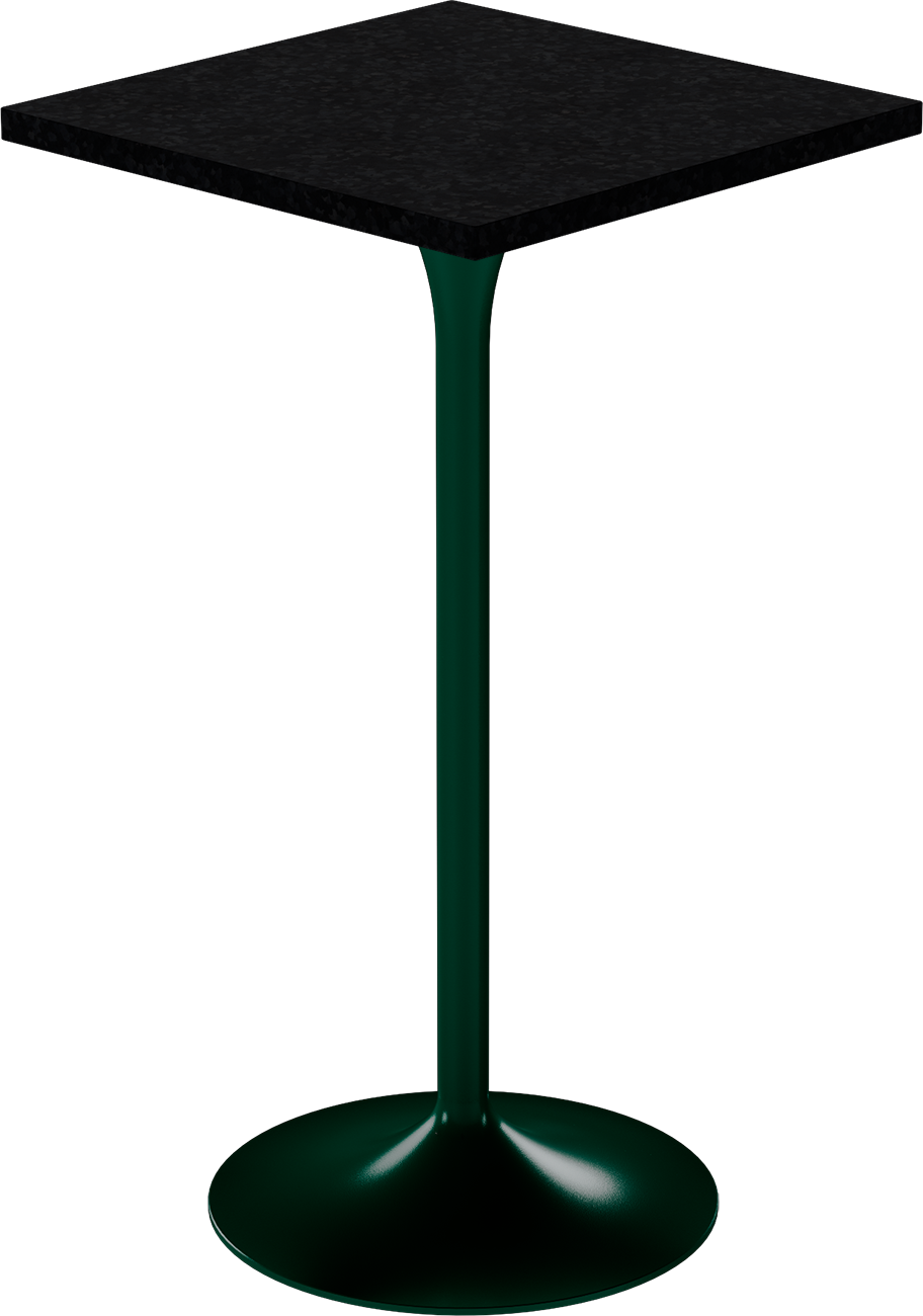 Alba Bar Table – 60cm Square – Green / Black Onyx Dapple