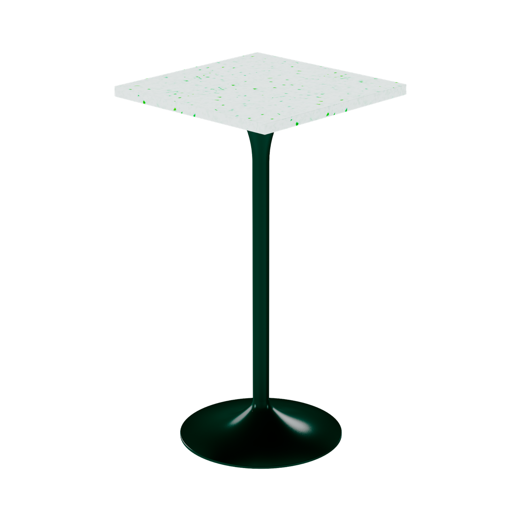 Alba Bar Table – 60cm Square – Green / Green Dapple
