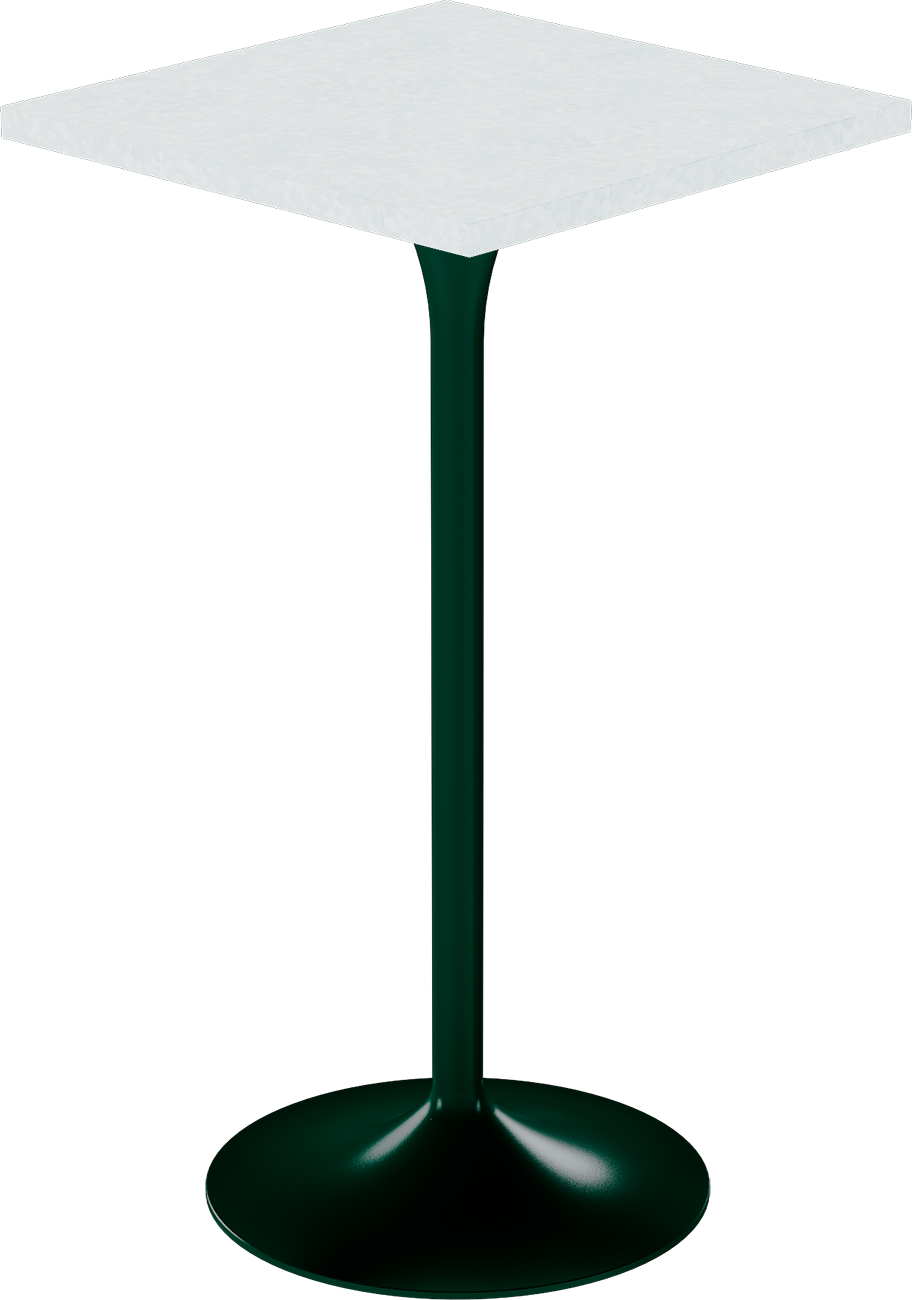 Alba Bar Table – 60cm Square – Green / White Chalk Dapple