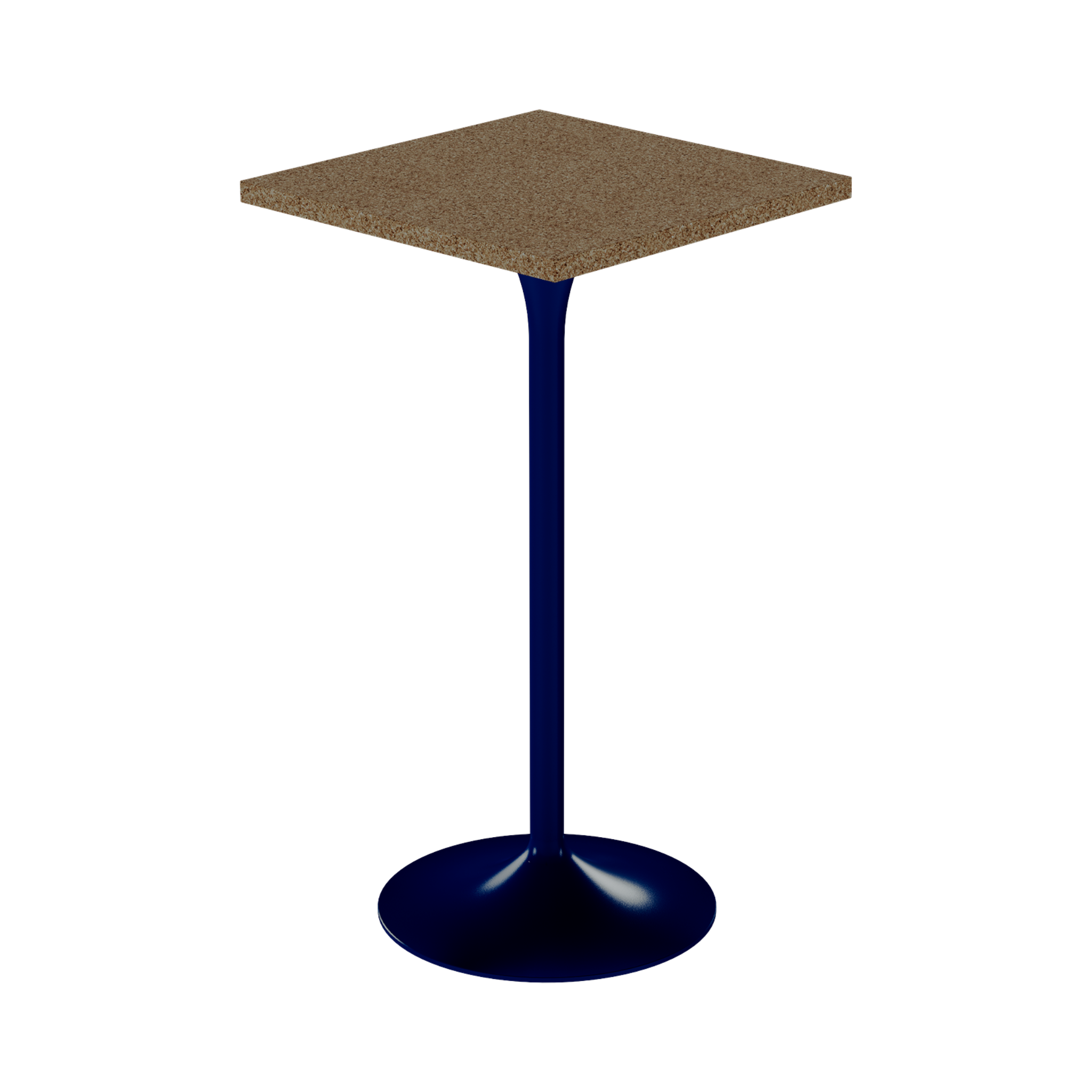 Alba Bar Table – 60cm Square – Navy / Grano Natural