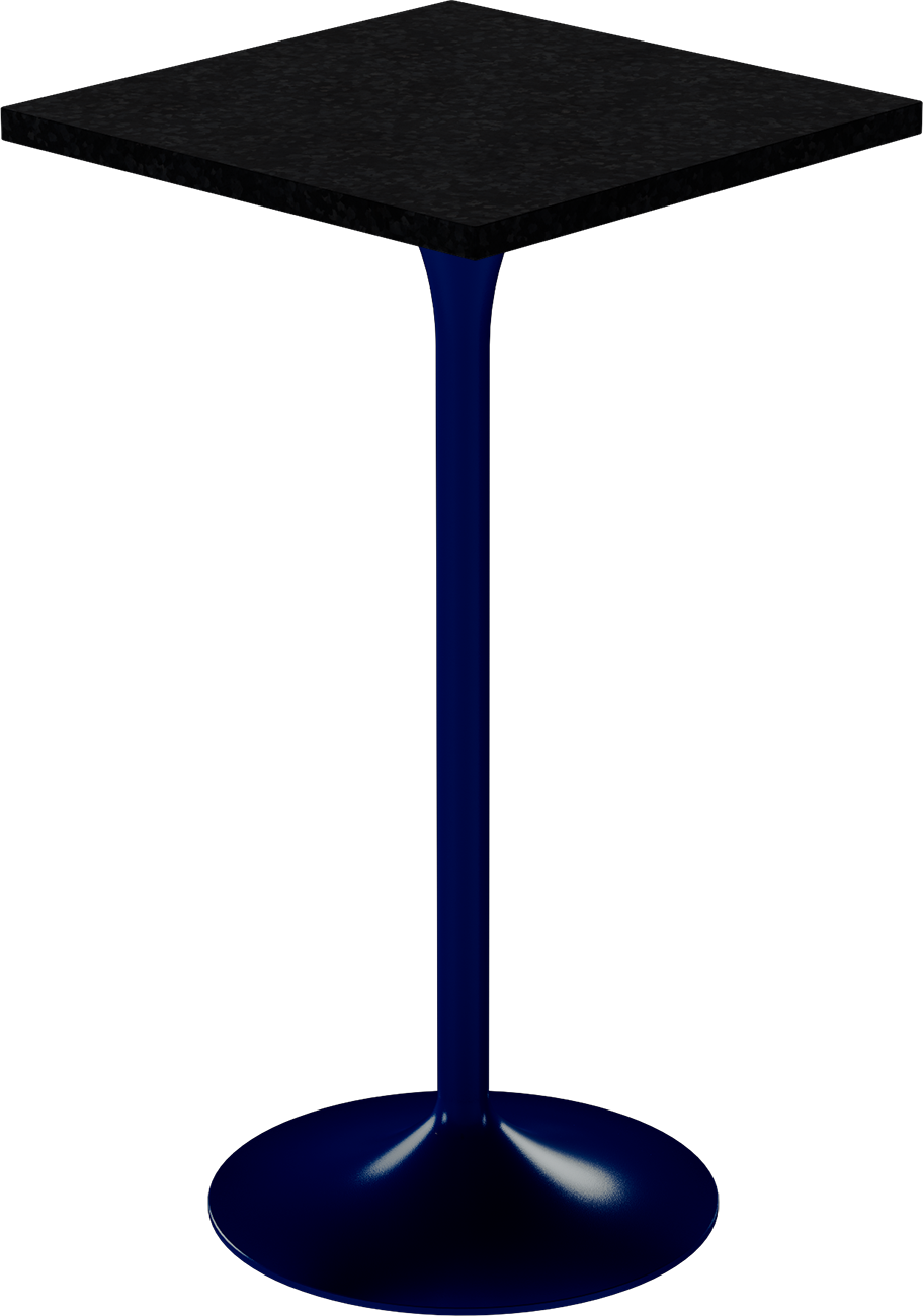 Alba Bar Table – 60cm Square – Navy / Black Onyx Dapple
