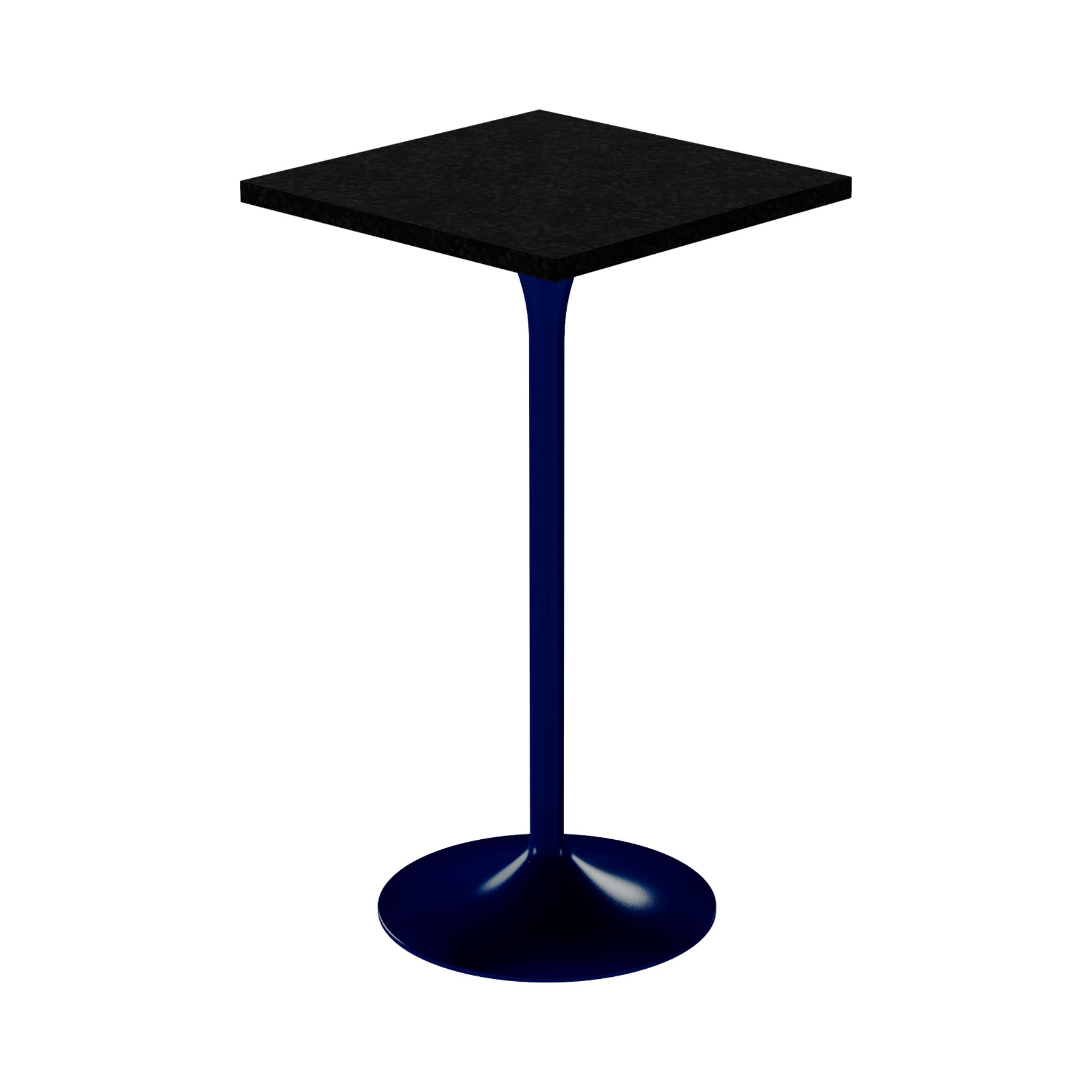 Alba Bar Table – 60cm Square – Navy / Black Onyx Dapple