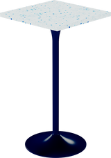 Alba Bar Table – 60cm Square – Navy / Blue Dapple