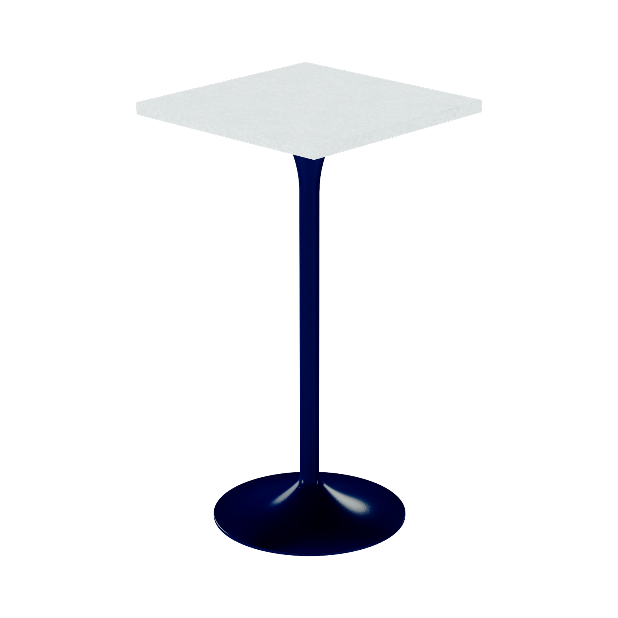 Alba Bar Table – 60cm Square – Navy / White Chalk Dapple