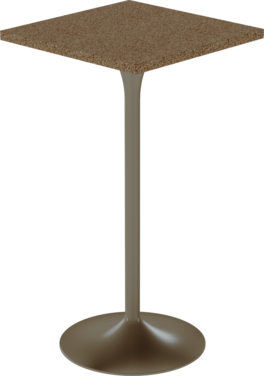 Alba Bar Table – 60cm Square – Taupe / Grano Natural