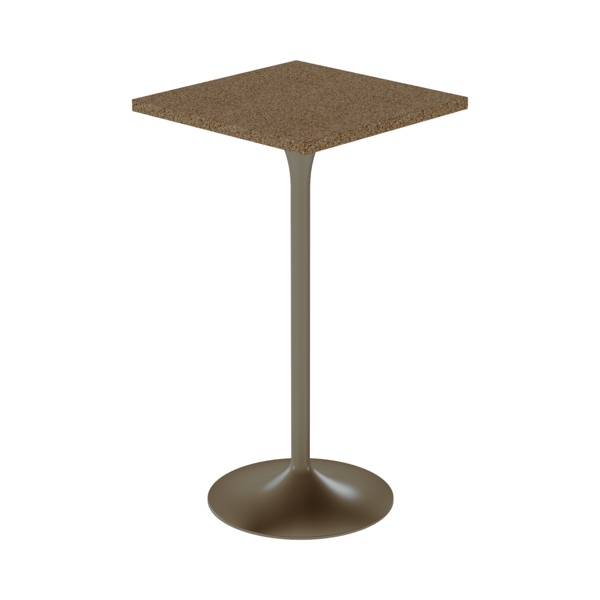 Alba Bar Table – 60cm Square – Taupe / Grano Natural