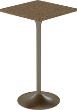 Alba Bar Table – 60cm Square – Taupe / Grano Natural