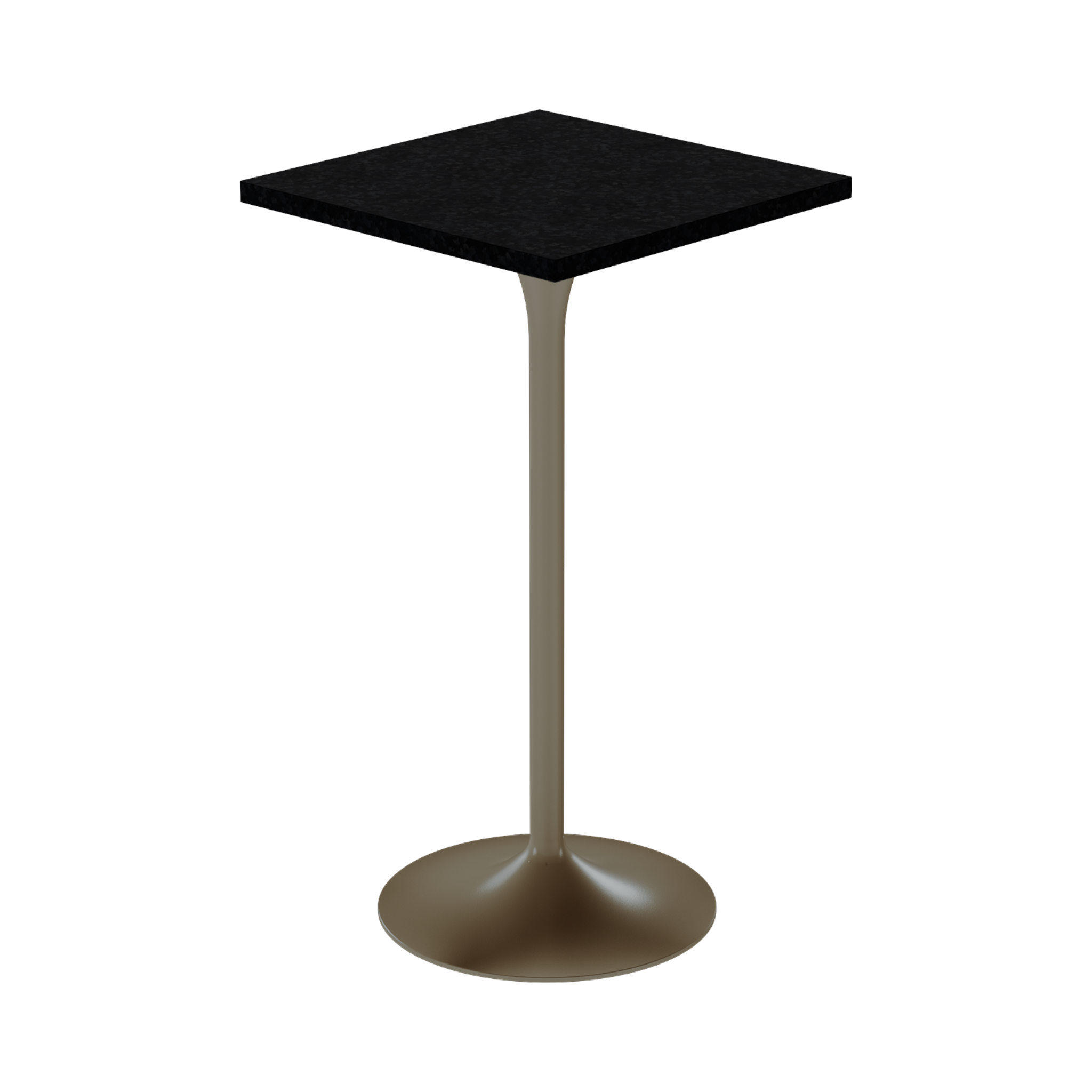 Alba Bar Table – 60cm Square – Taupe / Black Onyx Dapple