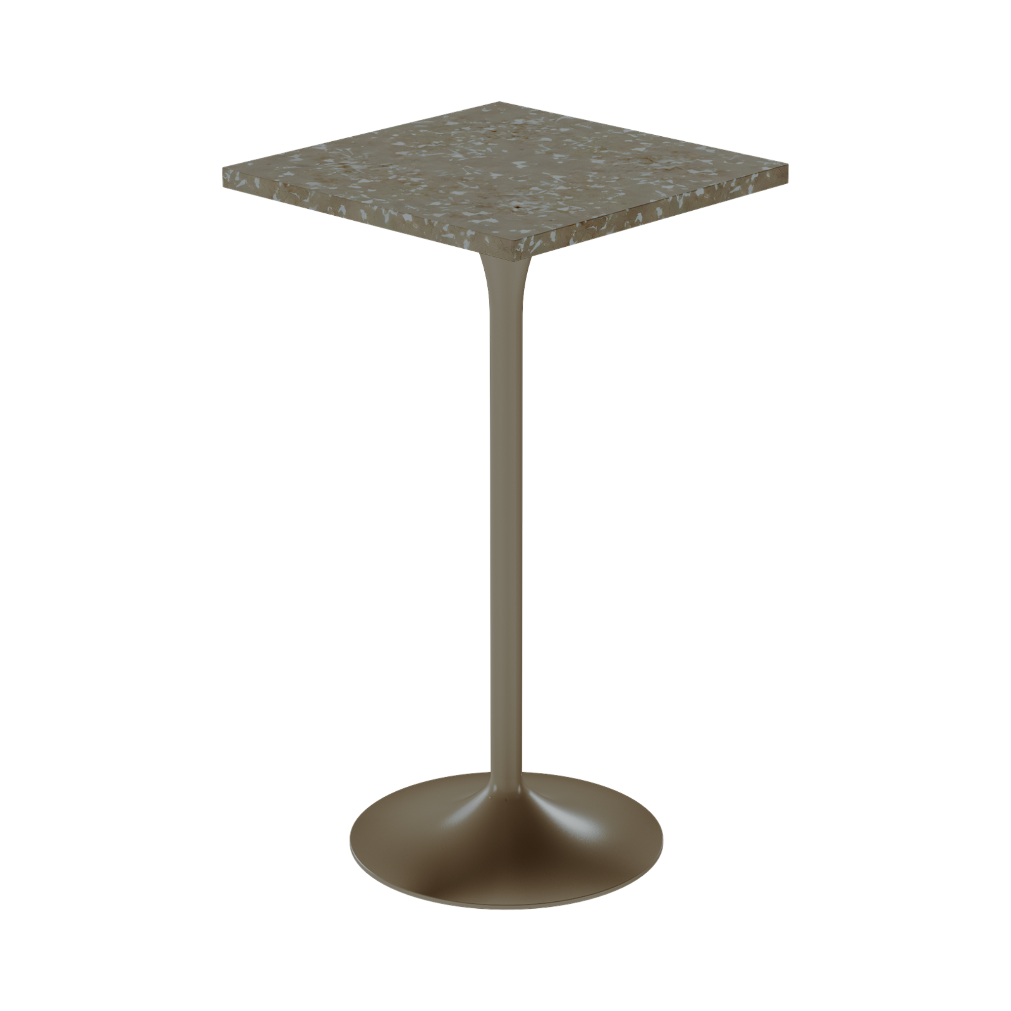 Alba Bar Table – 60cm Square – Taupe / Taupe Dapple