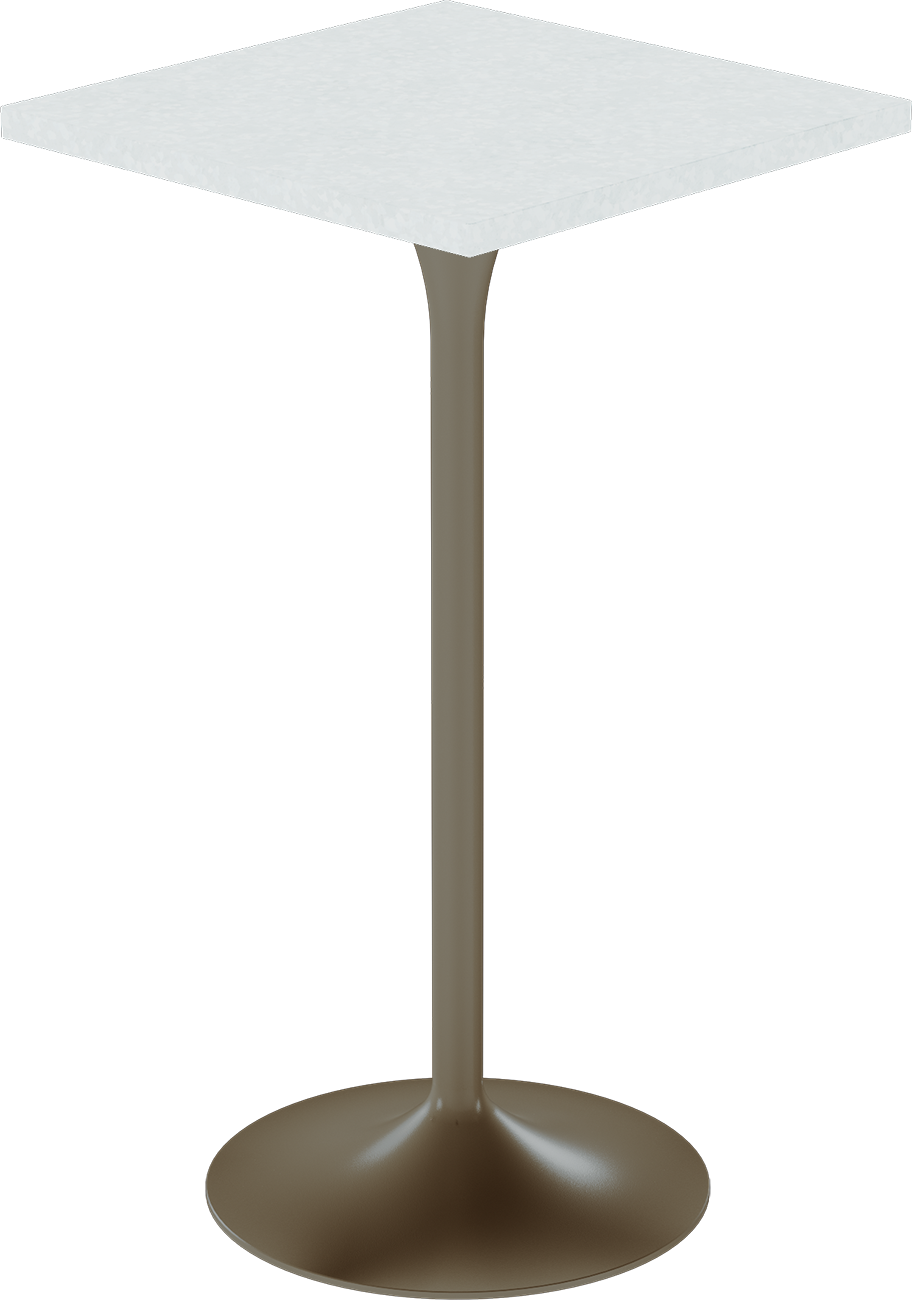 Alba Bar Table – 60cm Square – Taupe / White Chalk Dapple