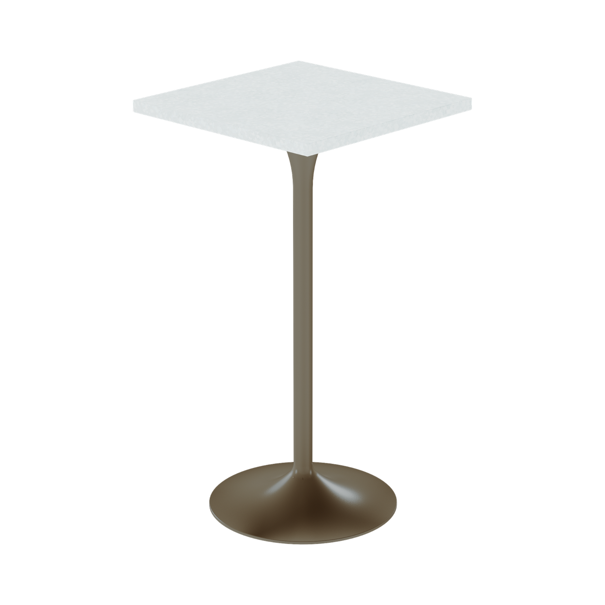 Alba Bar Table – 60cm Square – Taupe / White Chalk Dapple