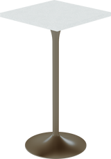Alba Bar Table – 60cm Square – Taupe / White Chalk Dapple