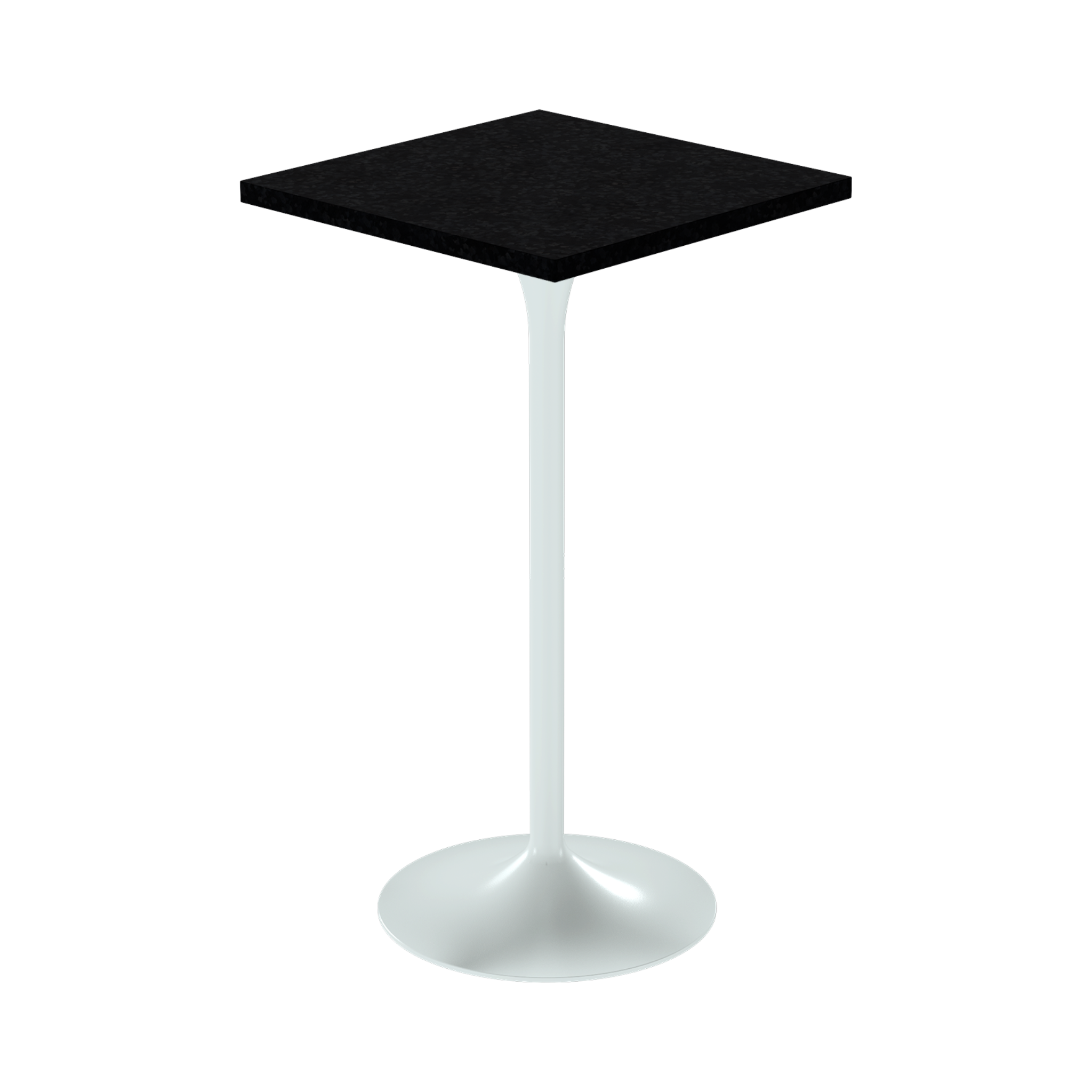 Alba Bar Table – 60cm Square – White / Black Onyx Dapple