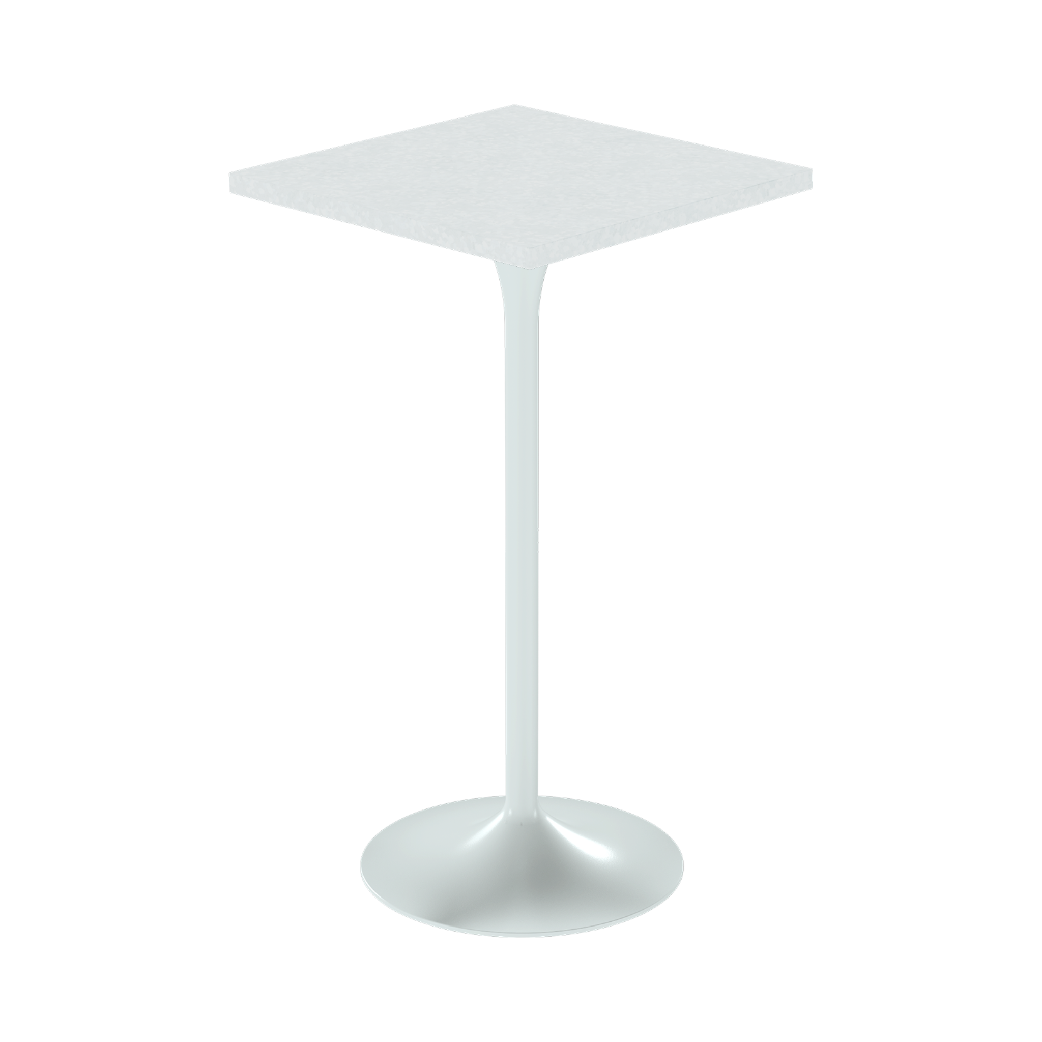 Alba Bar Table – 60cm Square – White / White Chalk Dapple