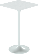 Alba Bar Table – 60cm Square – White / White Chalk Dapple