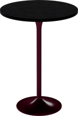 Alba Bar Table – 80cm Round – Burgundy / Black Onyx Dapple