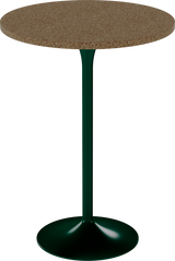 Alba Bar Table – 80cm Round – Green / Grano Natural