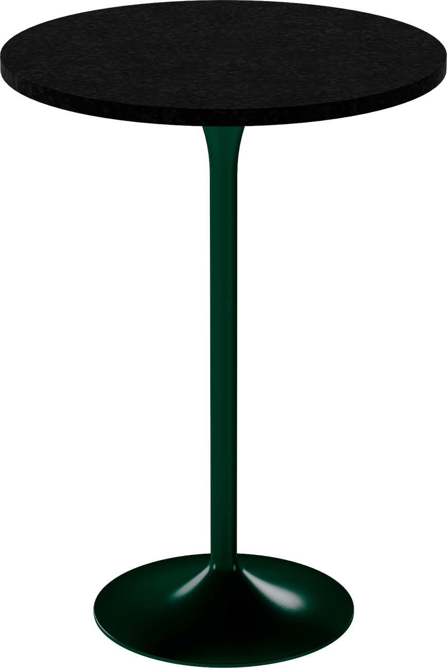 Alba Bar Table – 80cm Round – Green / Black Onyx Dapple