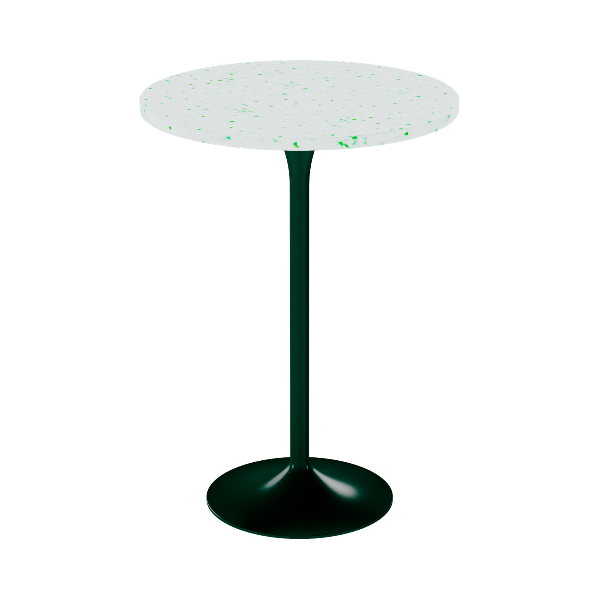 Alba Bar Table – 80cm Round – Green / Green Dapple