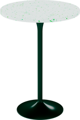 Alba Bar Table – 80cm Round – Green / Green Dapple