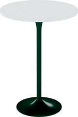Alba Bar Table – 80cm Round – Green / White Chalk Dapple