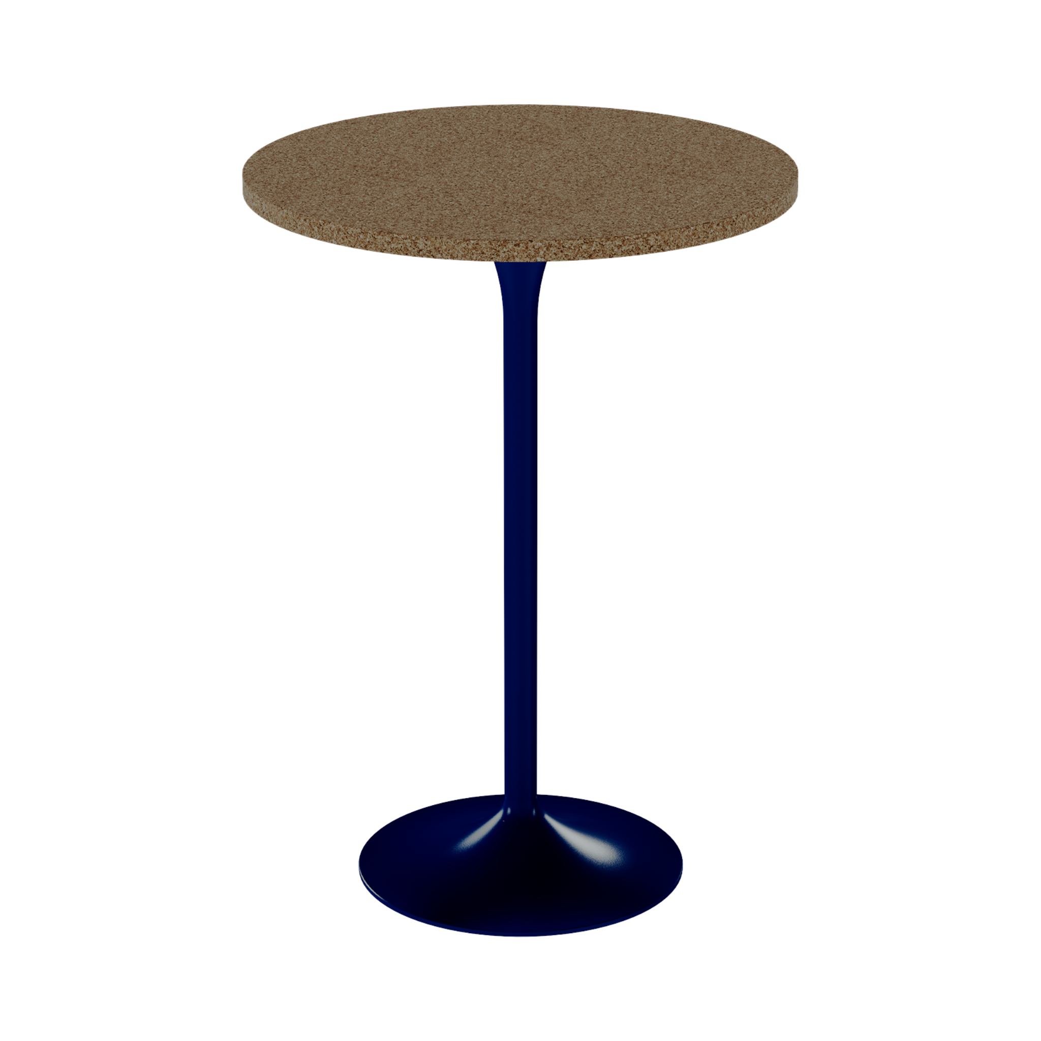 Alba Bar Table – 80cm Round – Navy / Grano Natural