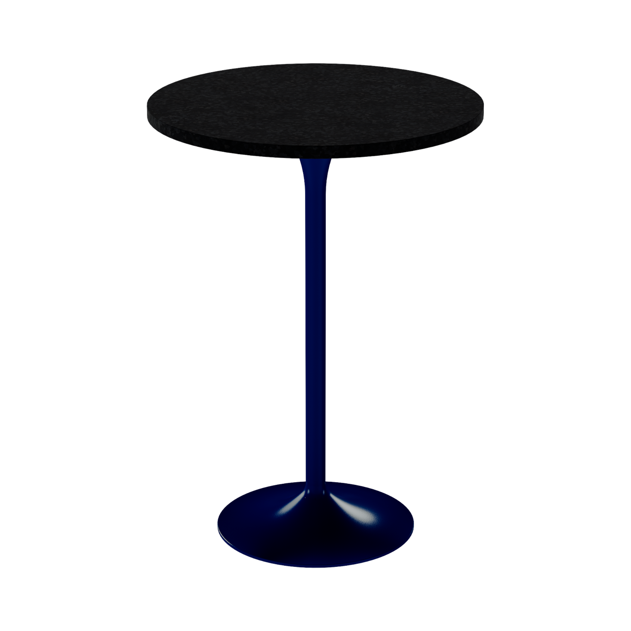 Alba Bar Table – 80cm Round – Navy / Black Onyx Dapple