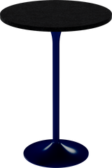 Alba Bar Table – 80cm Round – Navy / Black Onyx Dapple