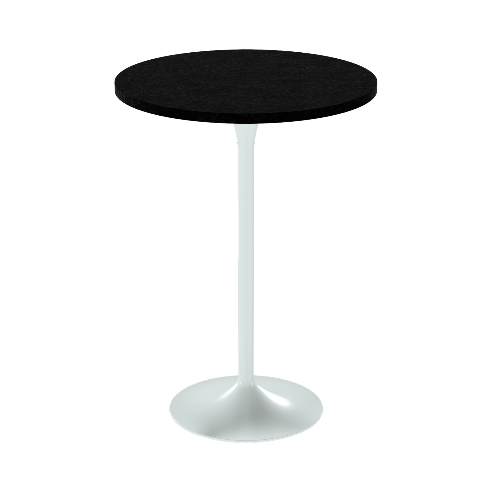 Alba Bar Table – 80cm Round – White / Black Onyx Dapple