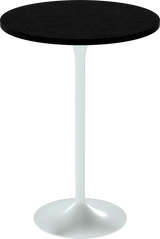 Alba Bar Table – 80cm Round – White / Black Onyx Dapple