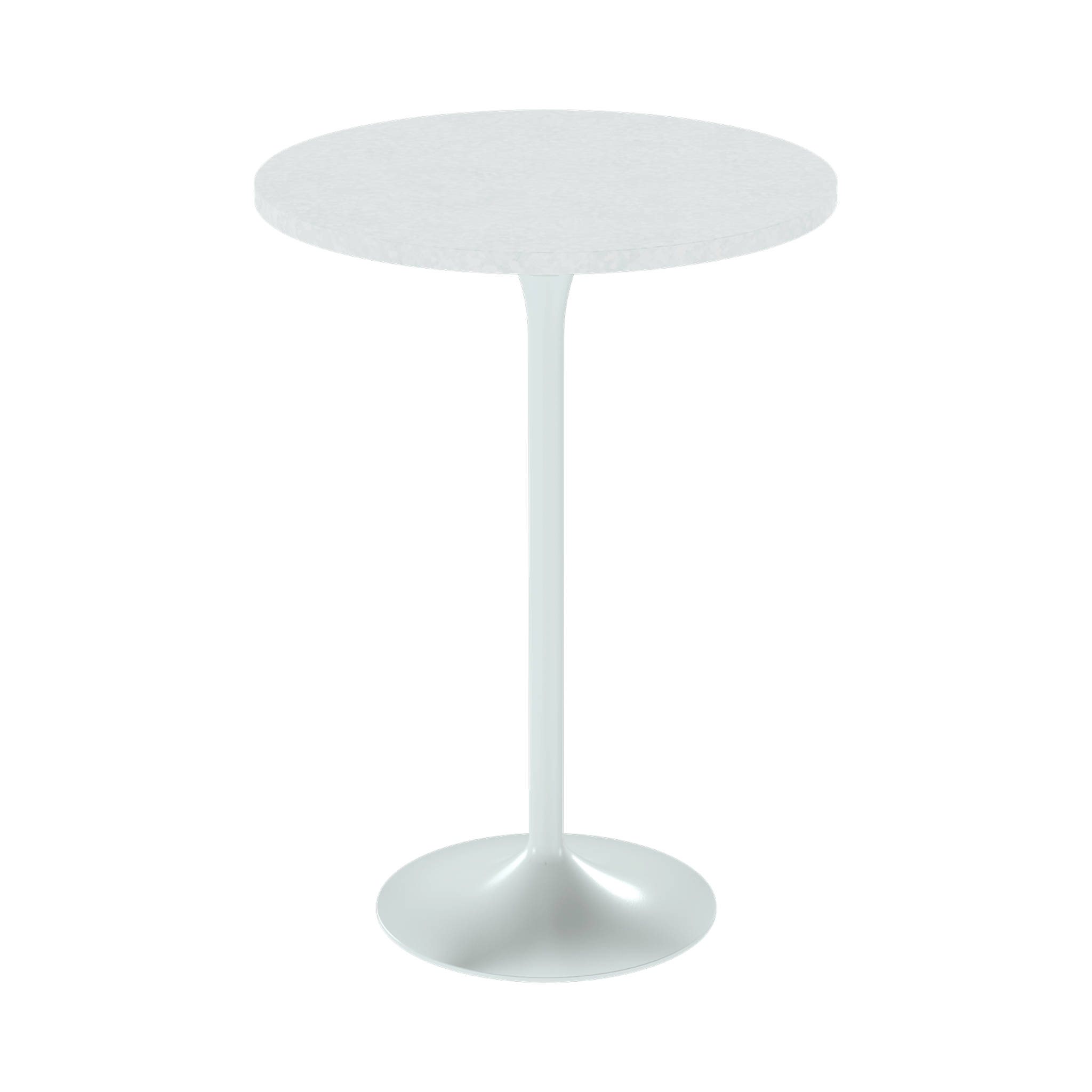 Alba Bar Table – 80cm Round – White / White Chalk Dapple