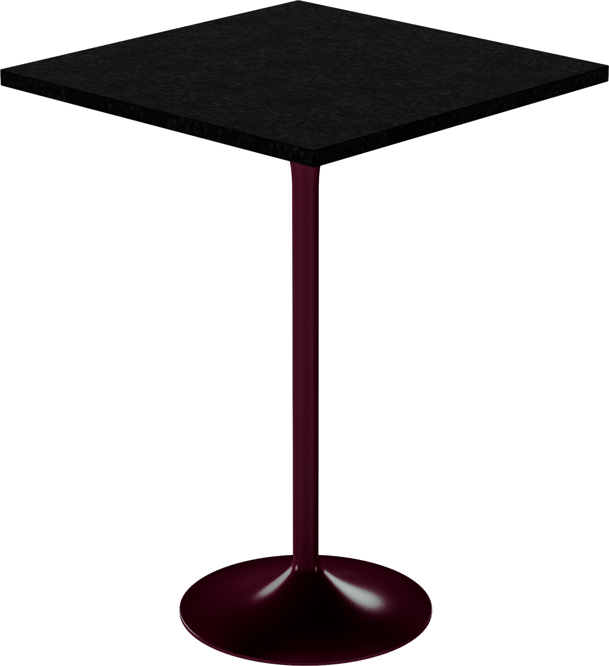 Alba Bar Table – 80cm Square – Burgundy / Black Onyx Dapple