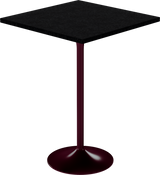 Alba Bar Table – 80cm Square – Burgundy / Black Onyx Dapple