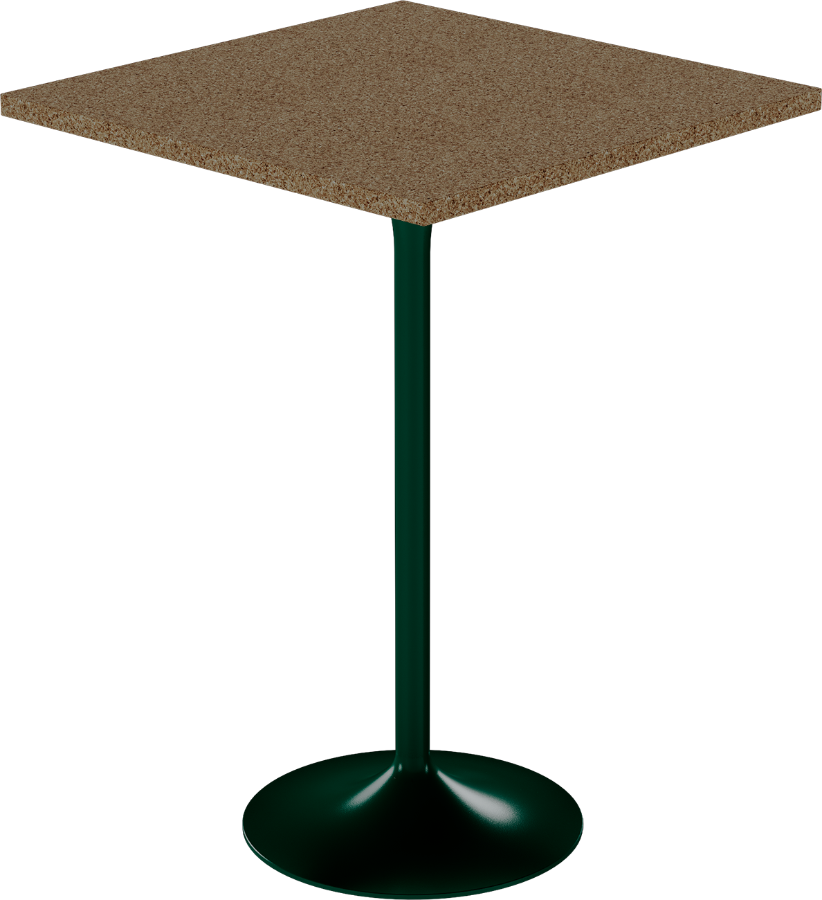 Alba Bar Table – 80cm Square – Green / Grano Natural
